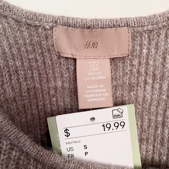 H&M Mauve Knit Sweater Crop Top (NWT) - Picture 4 of 4